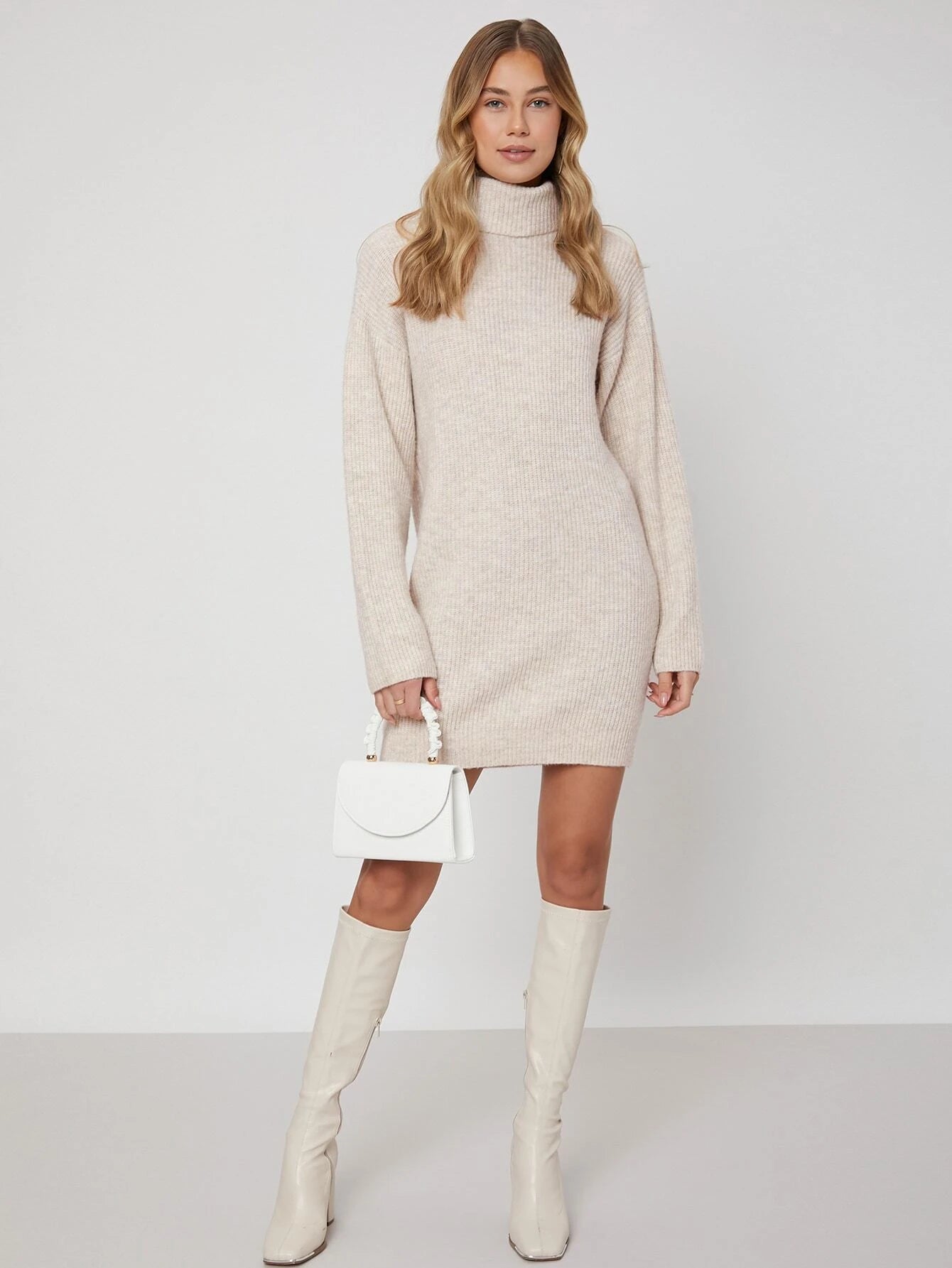 Victoria Turtleneck Sweater Dress