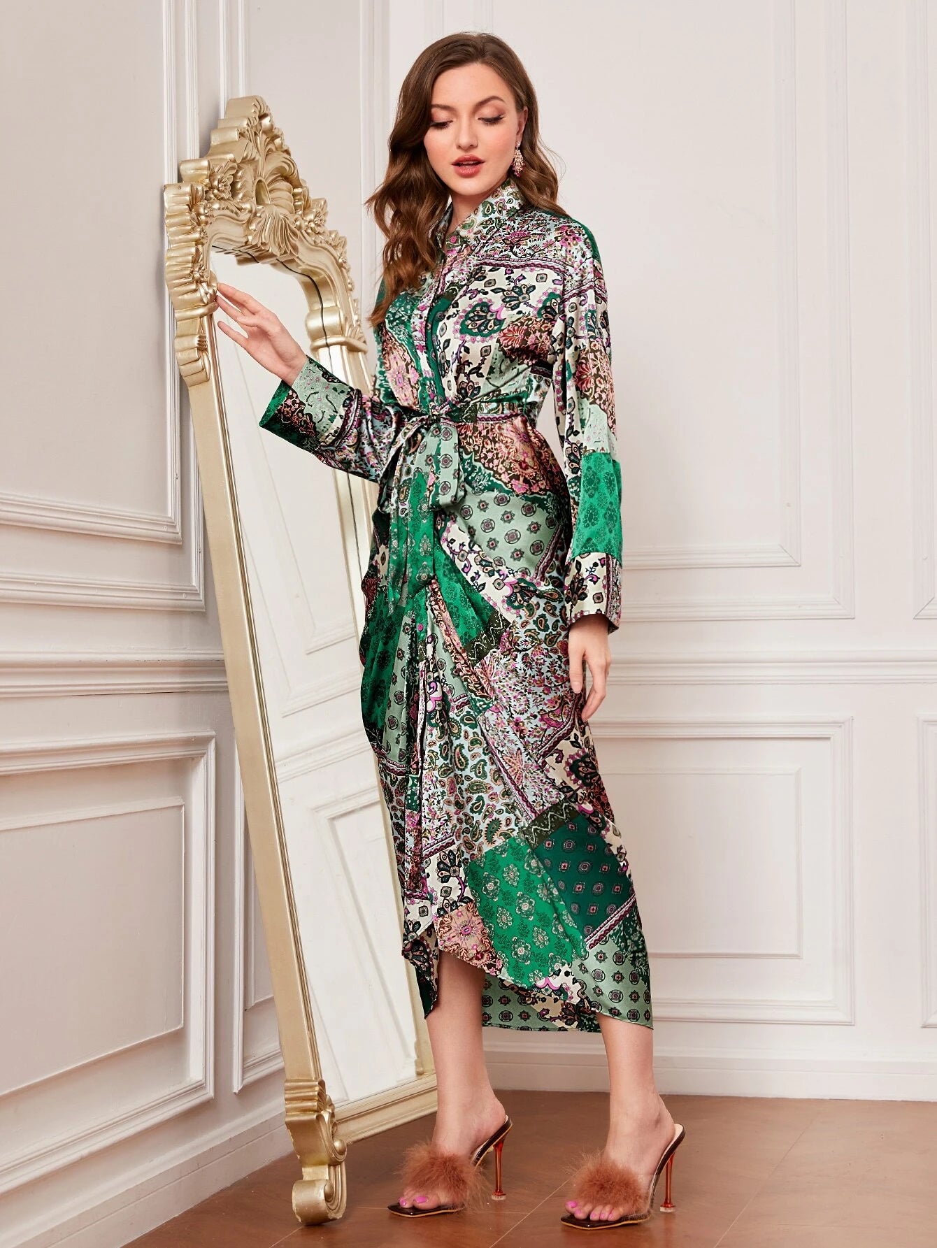 Aloisia Patchwork Print Dress