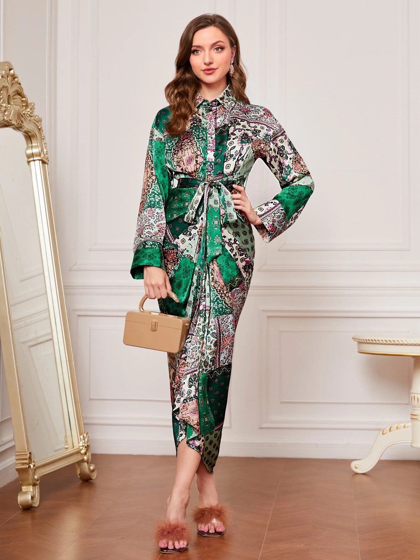 Aloisia Patchwork Print Dress