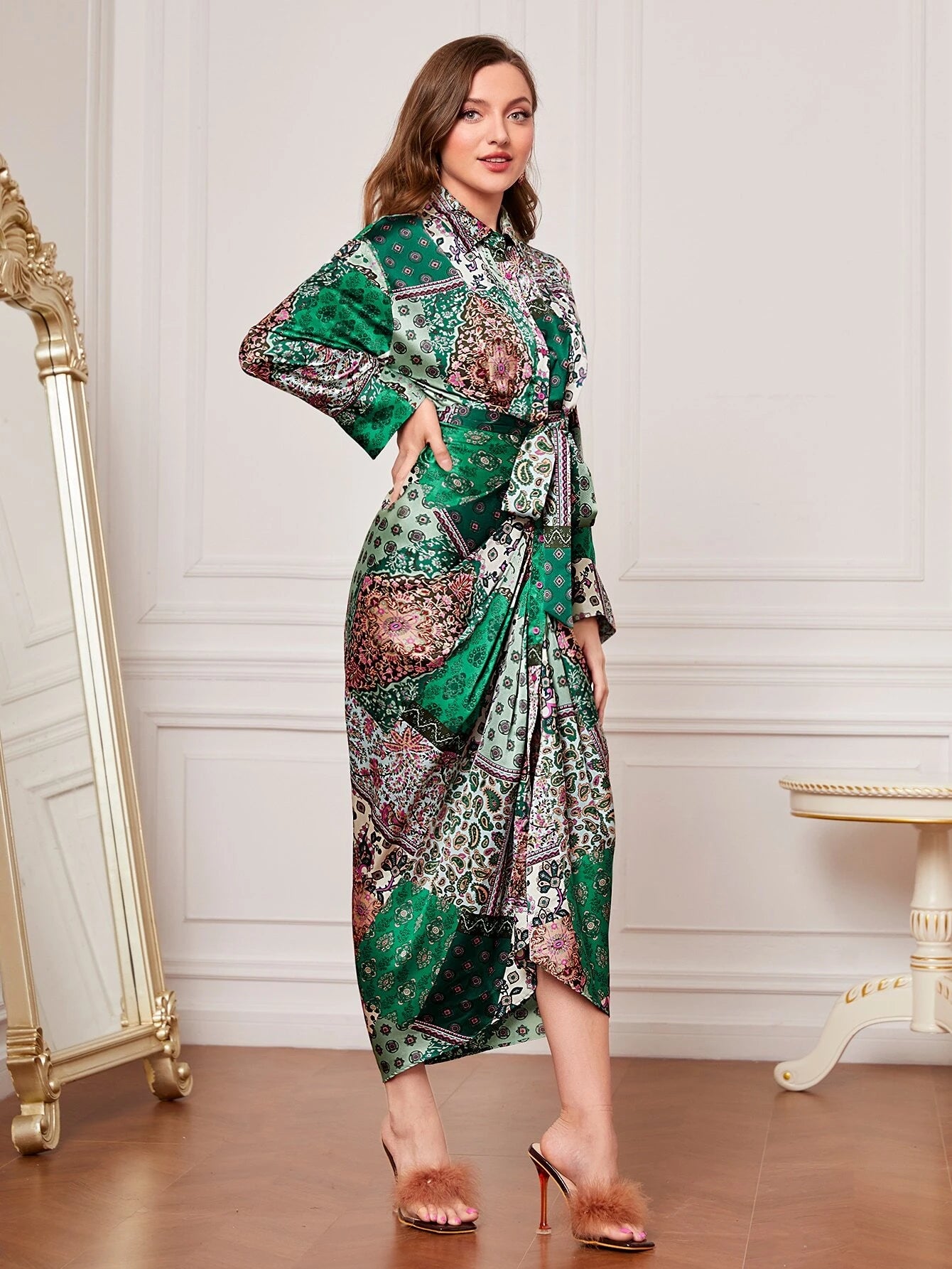 Aloisia Patchwork Print Dress