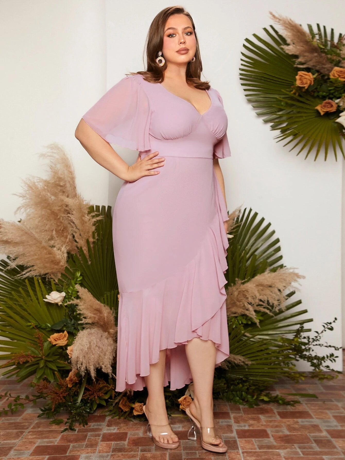 Marea Flutter Sleeve Dress
