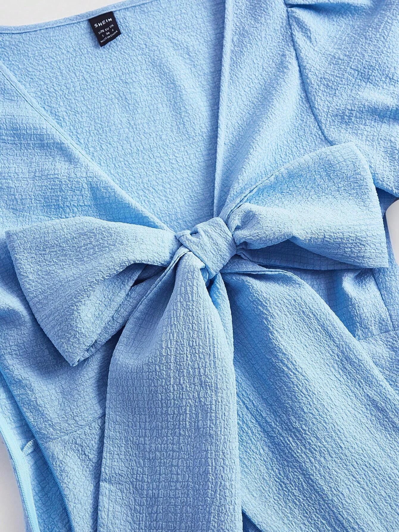 Coco Tie Front Puff Sleeve Dress
