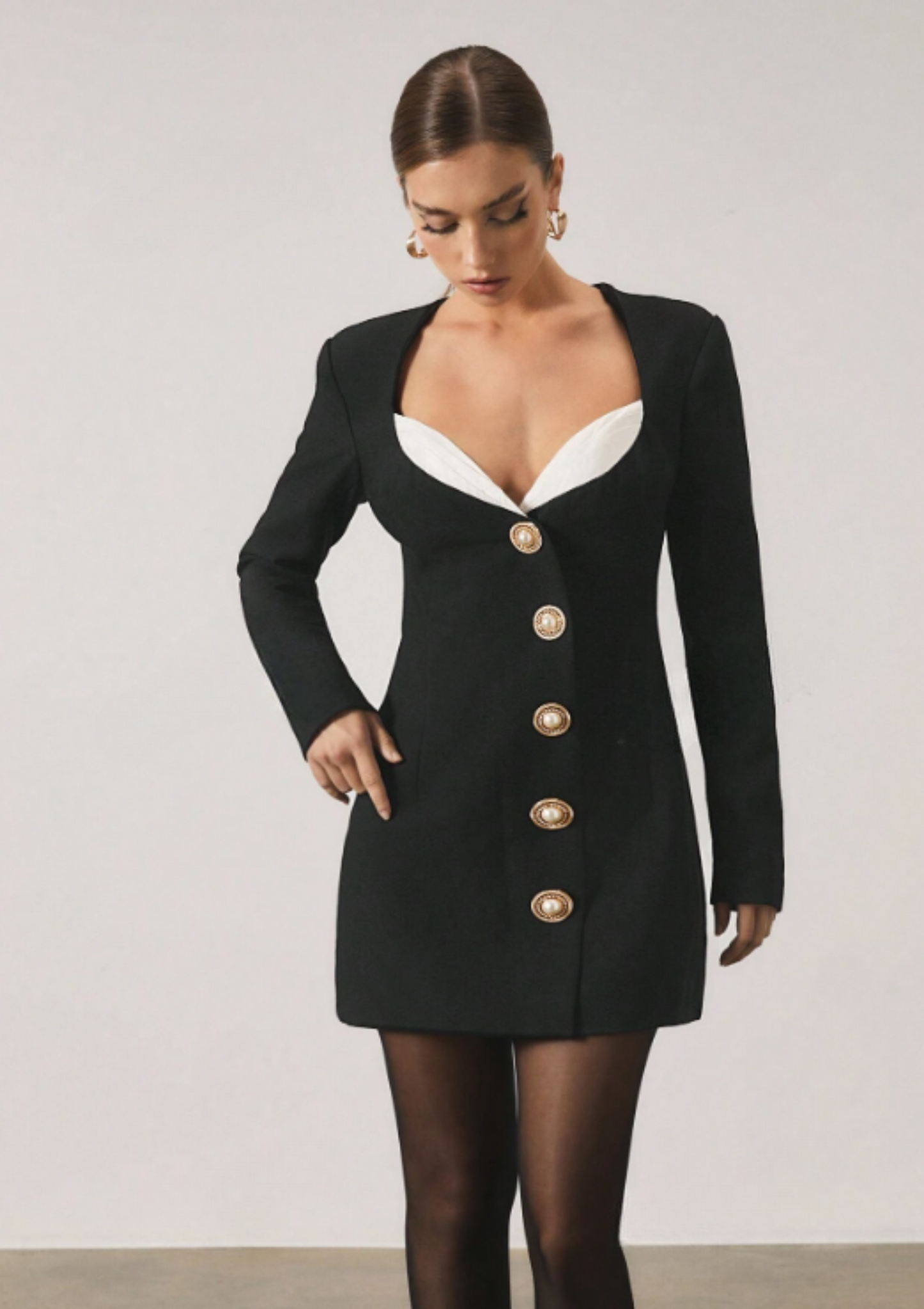 SHIRLEY U-NECK BLAZER DRESS