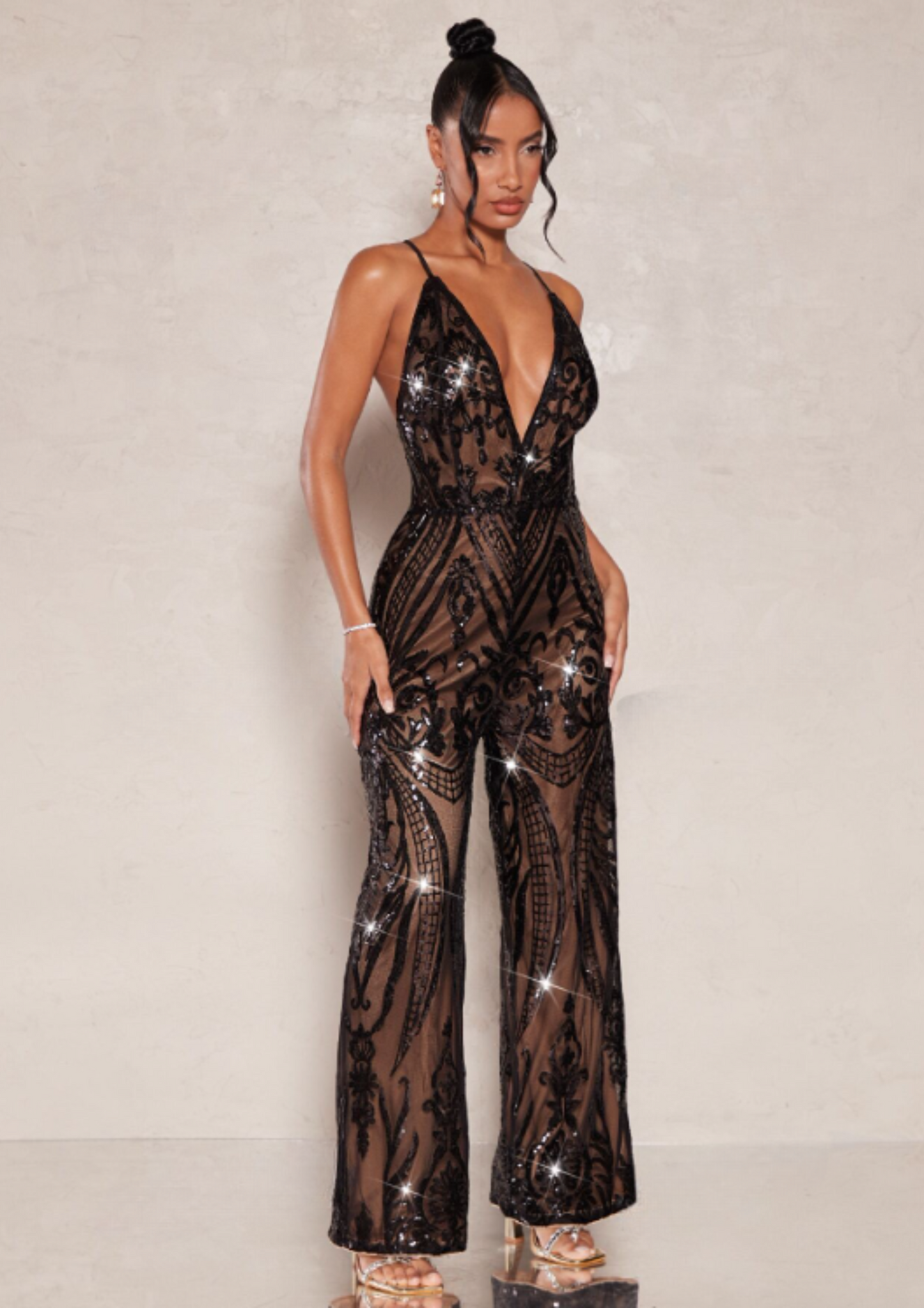 LIVANA SEQUIN JUMPSUIT