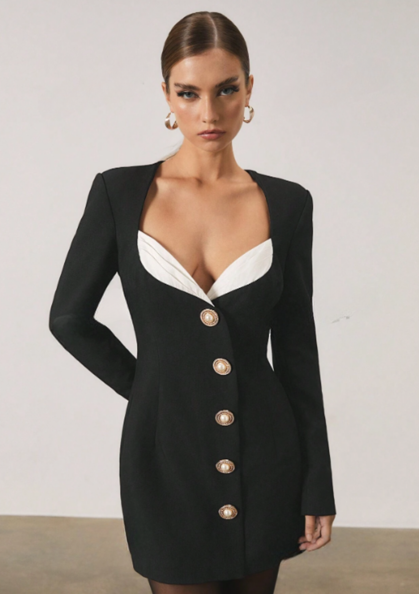 SHIRLEY U-NECK BLAZER DRESS