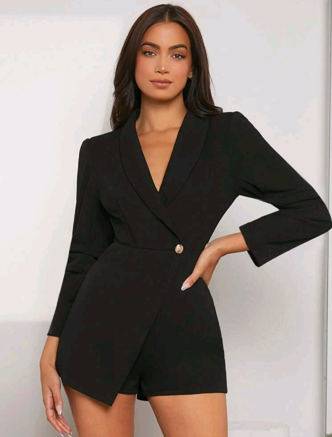 Abilene Wrap Romper - Black