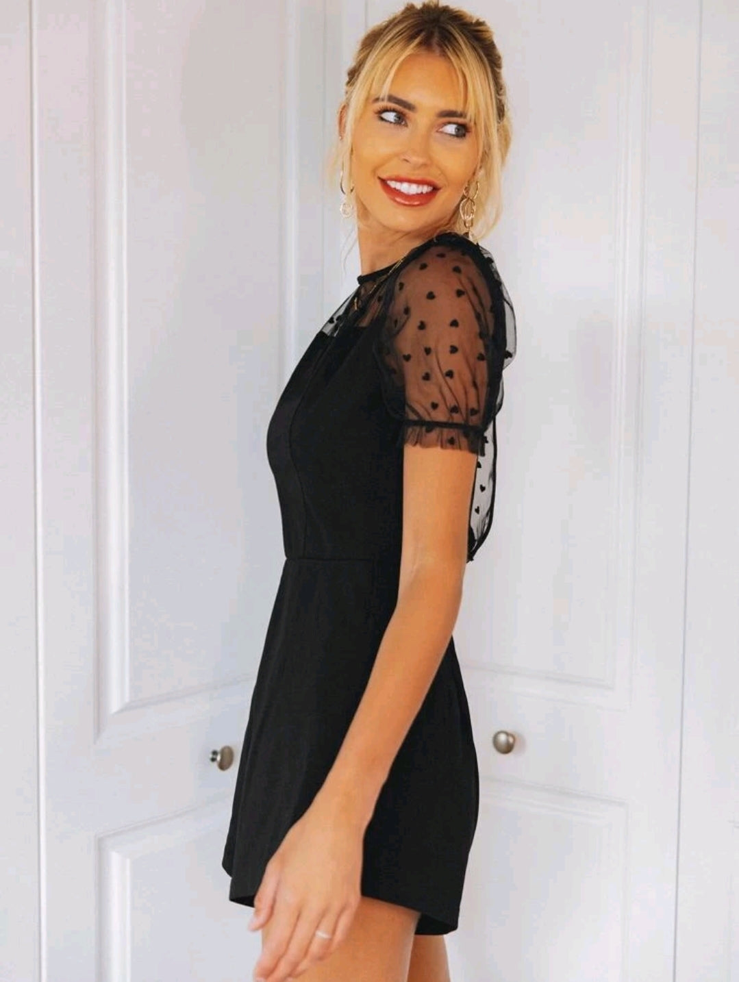 Anaïs Tie Back Mesh Yoke Romper
