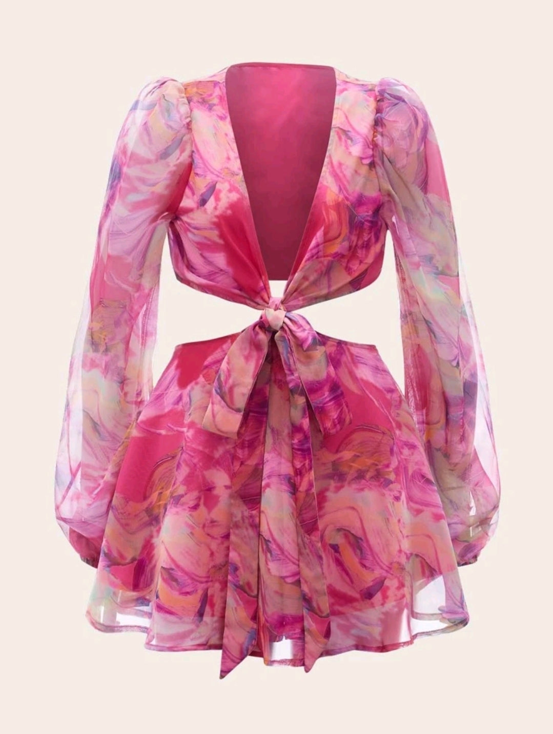 Elena Knot Cut Out Waist Romper