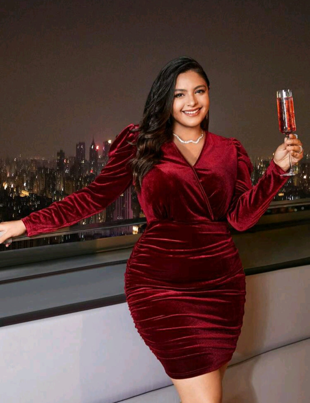 Mia Velvet Midi Dress