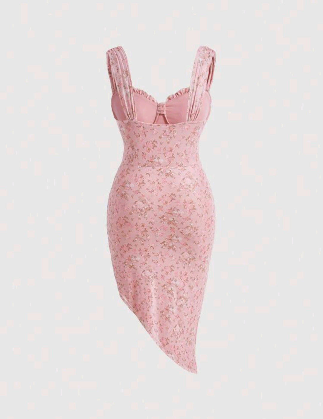Harper Ditsy Floral Asymmetrical Dress