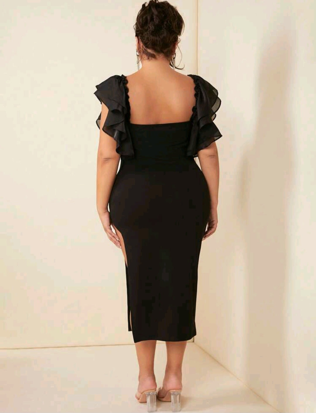Stephanie Sweetheart Split Thigh Midi Dress