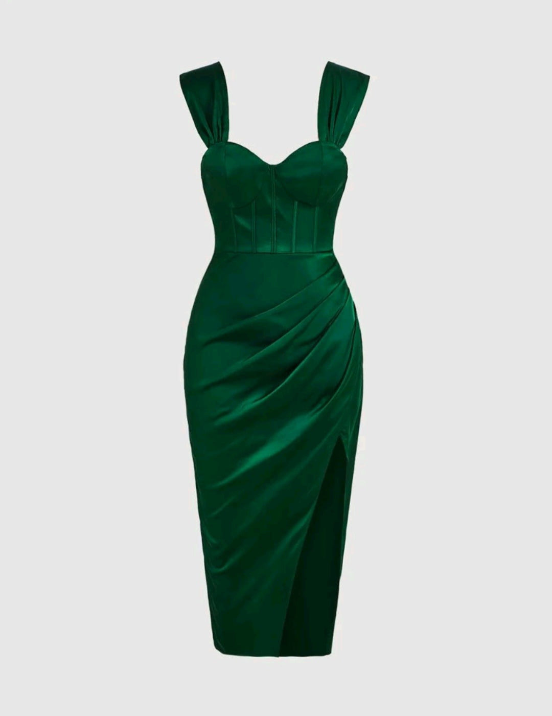 Ariel Bustier Dress - Dark Green