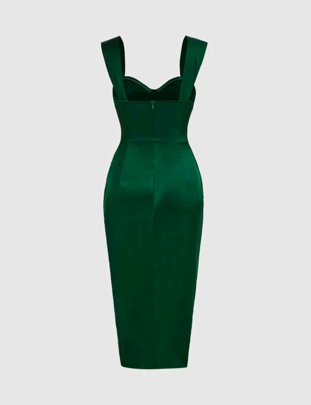 Ariel Bustier Dress - Dark Green