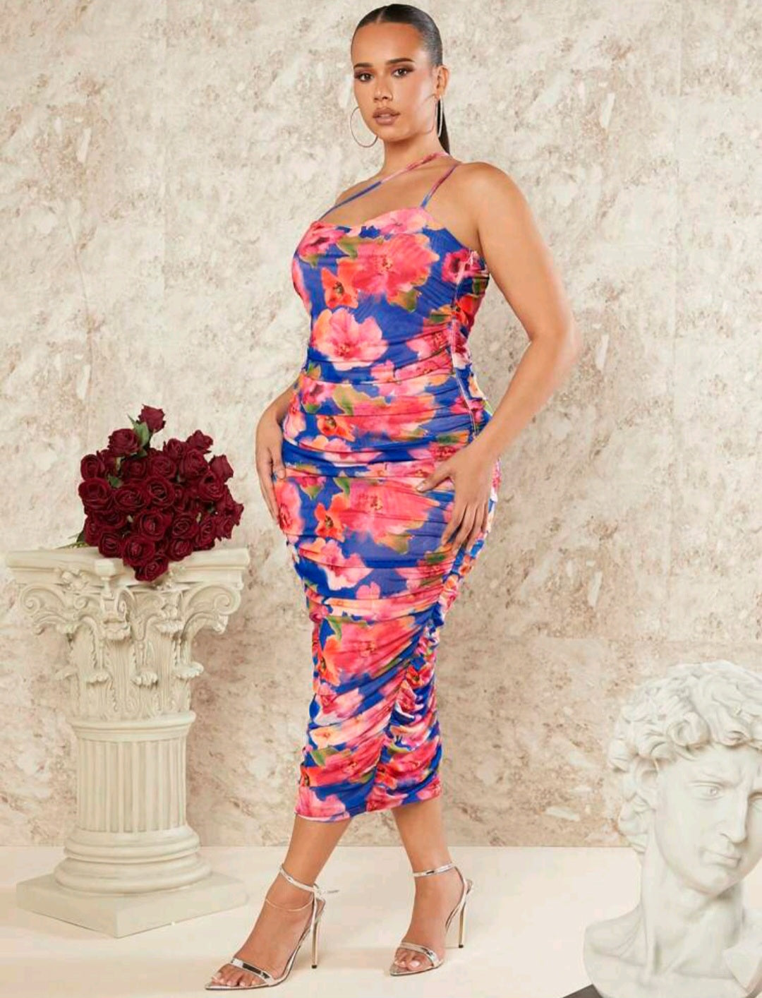 PALOMA FLORAL MIDI DRESS