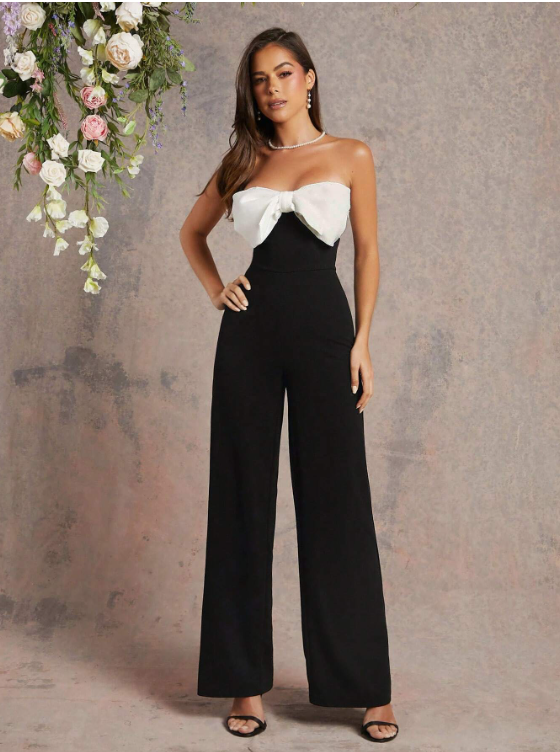 GRACIE BOW FRONT JUMPSUIT