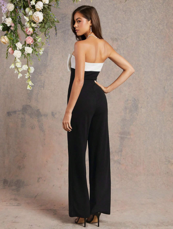 GRACIE BOW FRONT JUMPSUIT