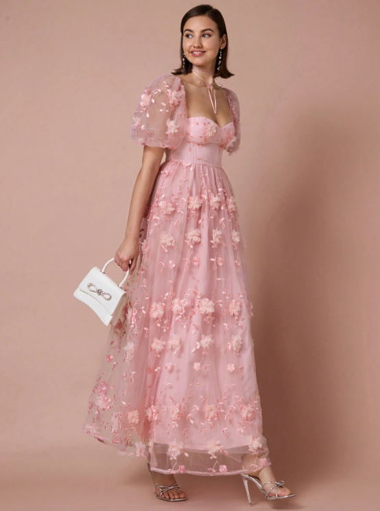 PEONY ROMANTIC FLORAL MAXI DRESS