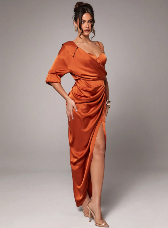 ELVIA OPEN SHOULDER MAXI DRESS