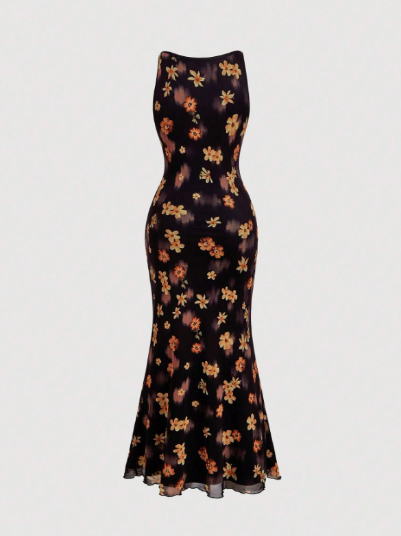 ZOE FLORAL MIDI DRESS