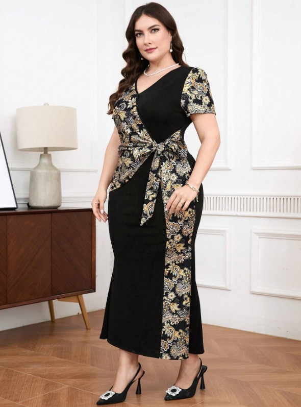 FELICIA WRAP MIDI DRESS