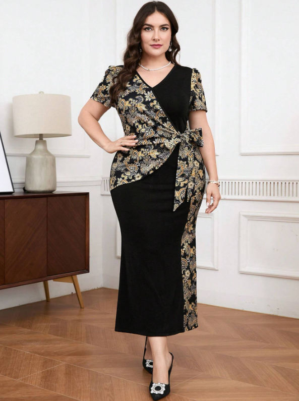 FELICIA WRAP MIDI DRESS
