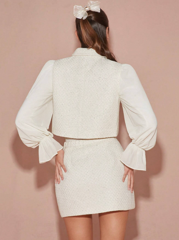 ODESSA TWEED SEQUIN SKIRT SET