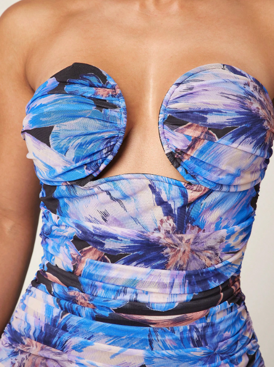 SOLIS TUBE TOP DRESS-FLORAL