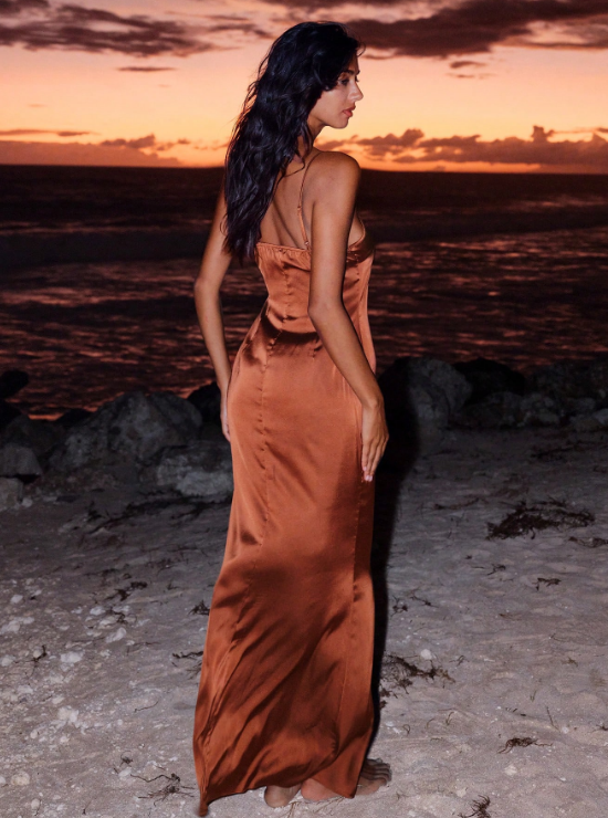 KIM MAXI DRESS- BROWN