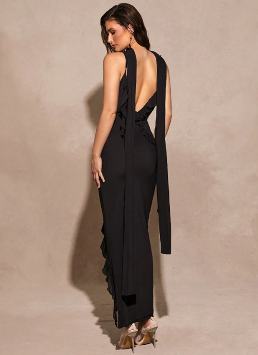 CLO BACKLESS FISHTAIL DRESS