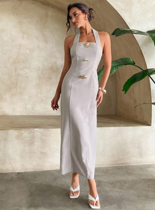 KADE METAL DECOR MAXI DRESS