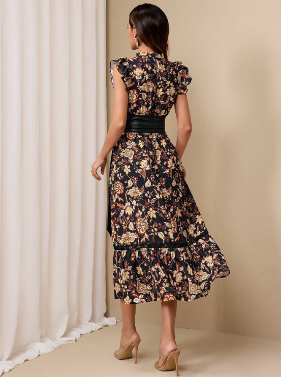 JENNIFER FLORAL MIDI DRESS