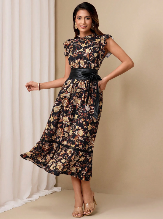 JENNIFER FLORAL MIDI DRESS