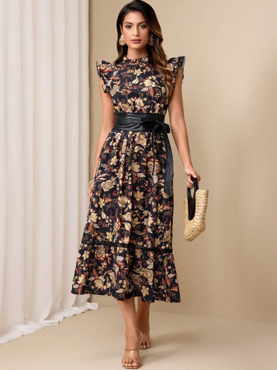 JENNIFER FLORAL MIDI DRESS
