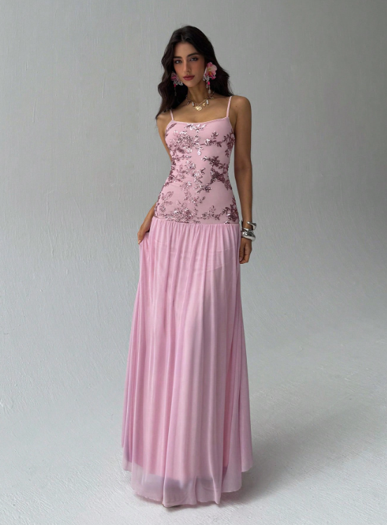 ELOISE SEQUIN MAXI DRESS