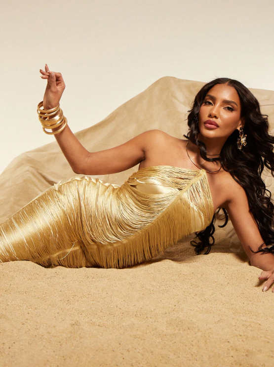 Amber Gold Maxi Dress