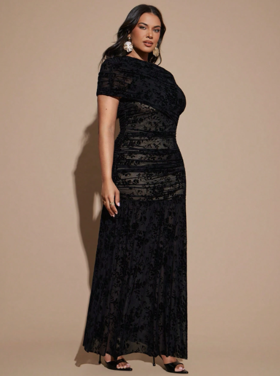 Zorah Floral Maxi Dress - Black