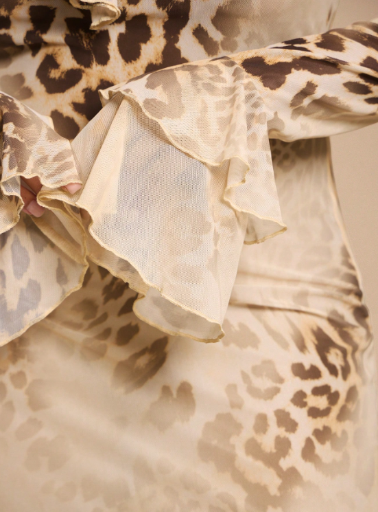 Sarah Leopard Print Maxi Dress