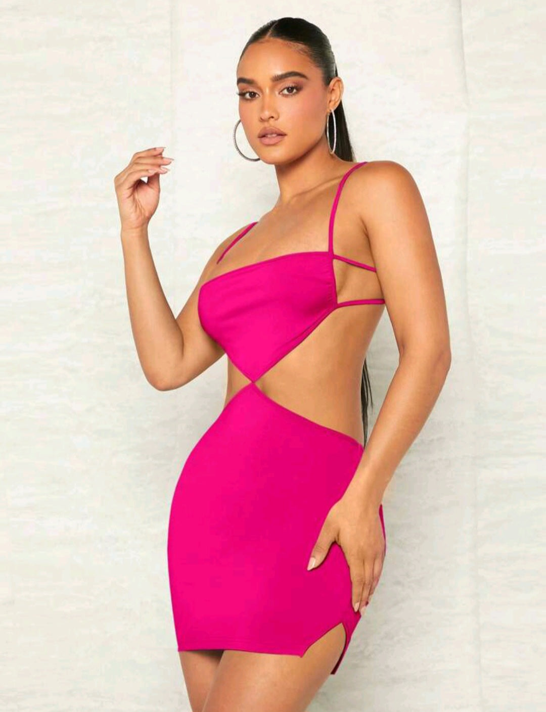 Cut Out Open Back Cami Bodycon Dress