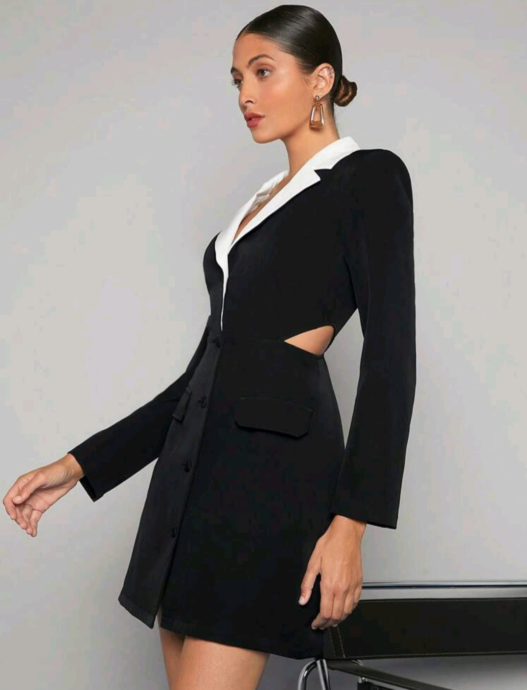 Amelia Lapel Collar Shirt Dress