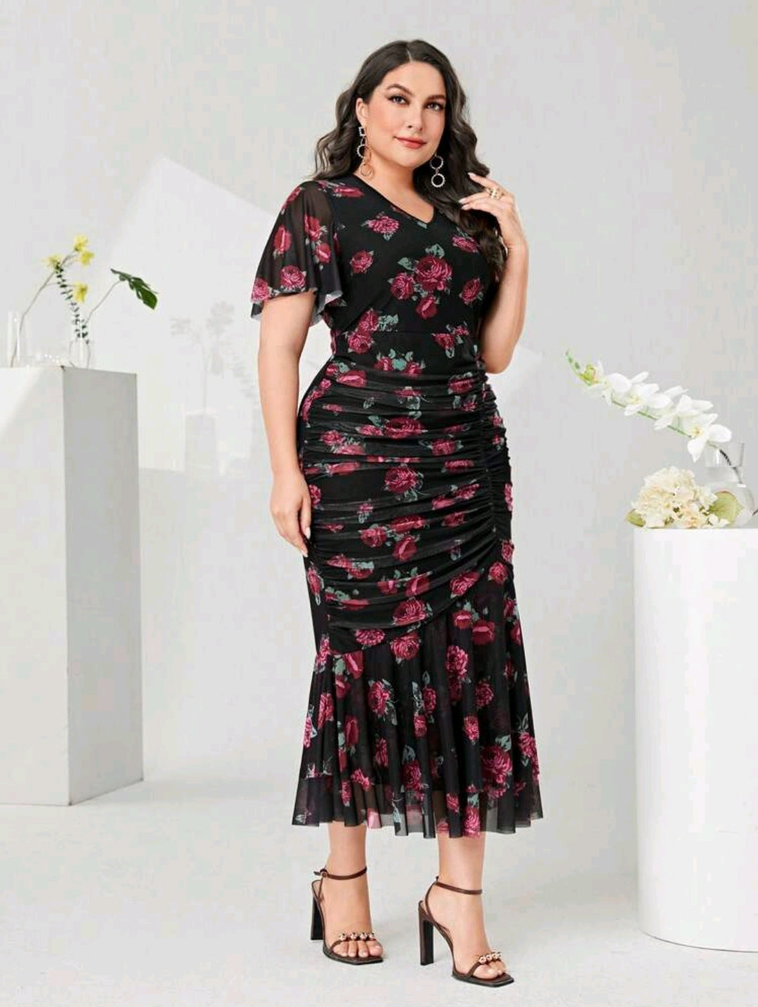 Jessie Midi Dress - Floral