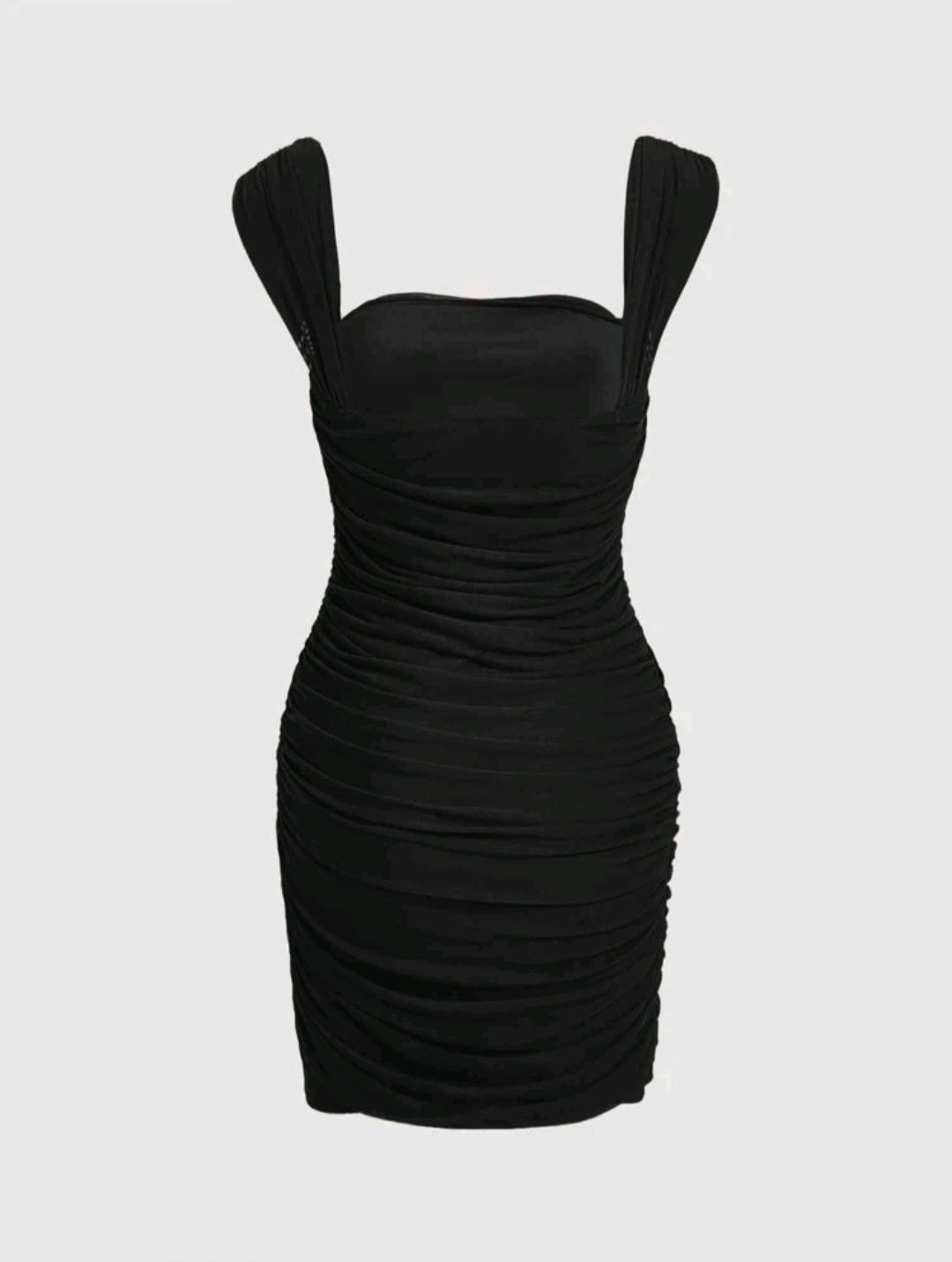 Solid Ruched Bodycon Dress