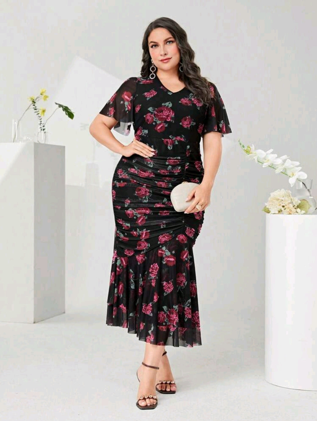 Jessie Midi Dress - Floral
