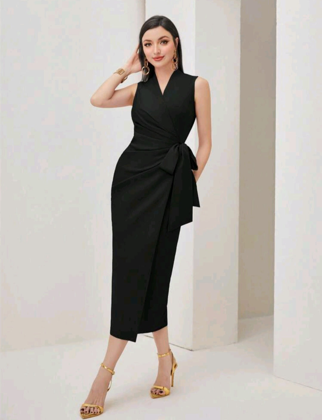 Solid Wrap Knot Side Dress