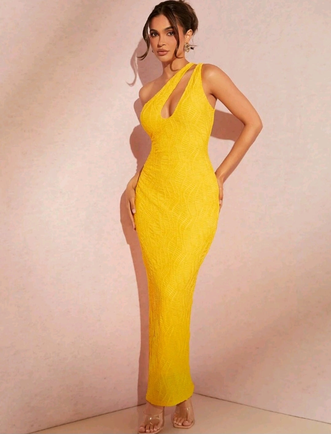 Janet One Shoulder Cut Out Maxi Dress