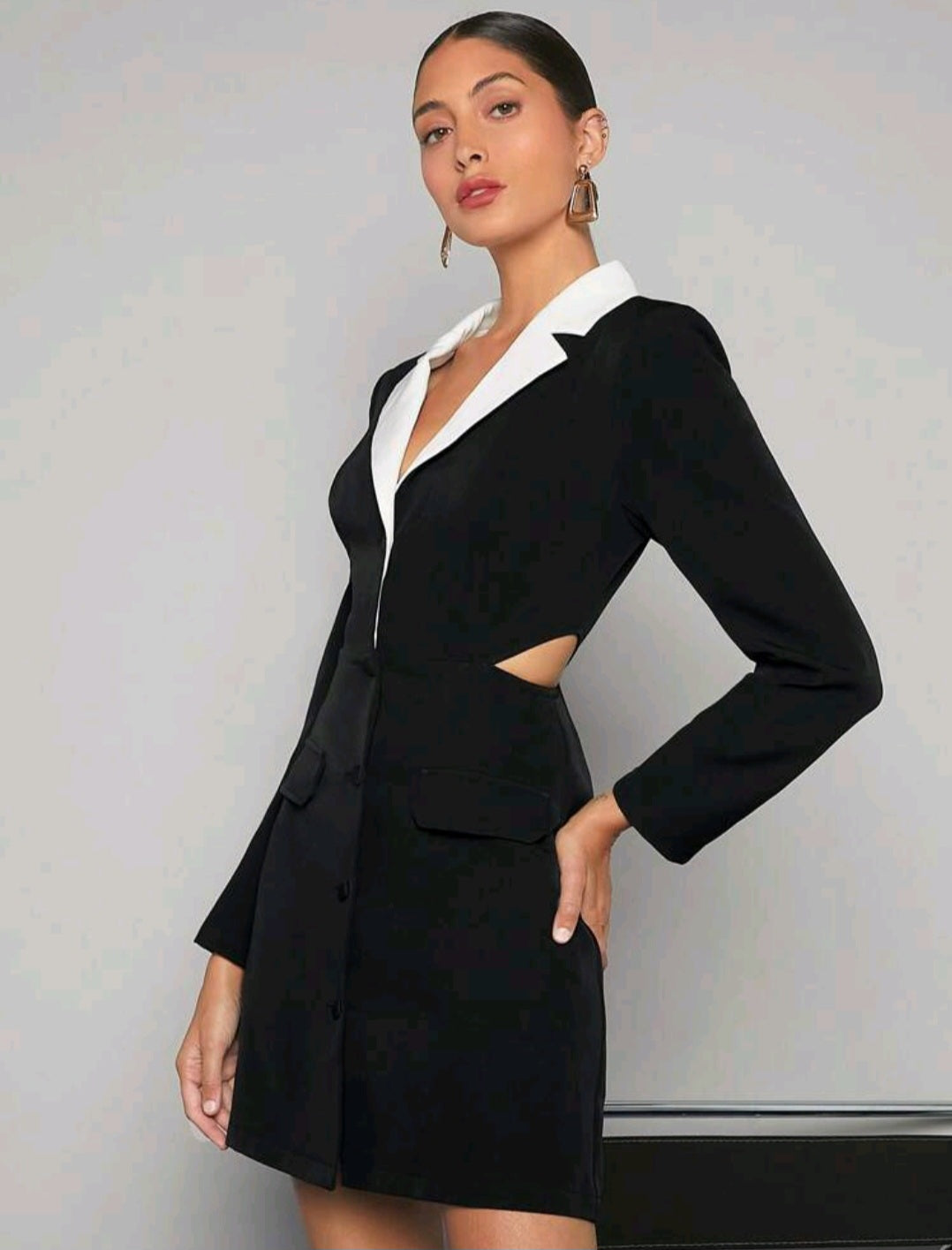 Amelia Lapel Collar Shirt Dress