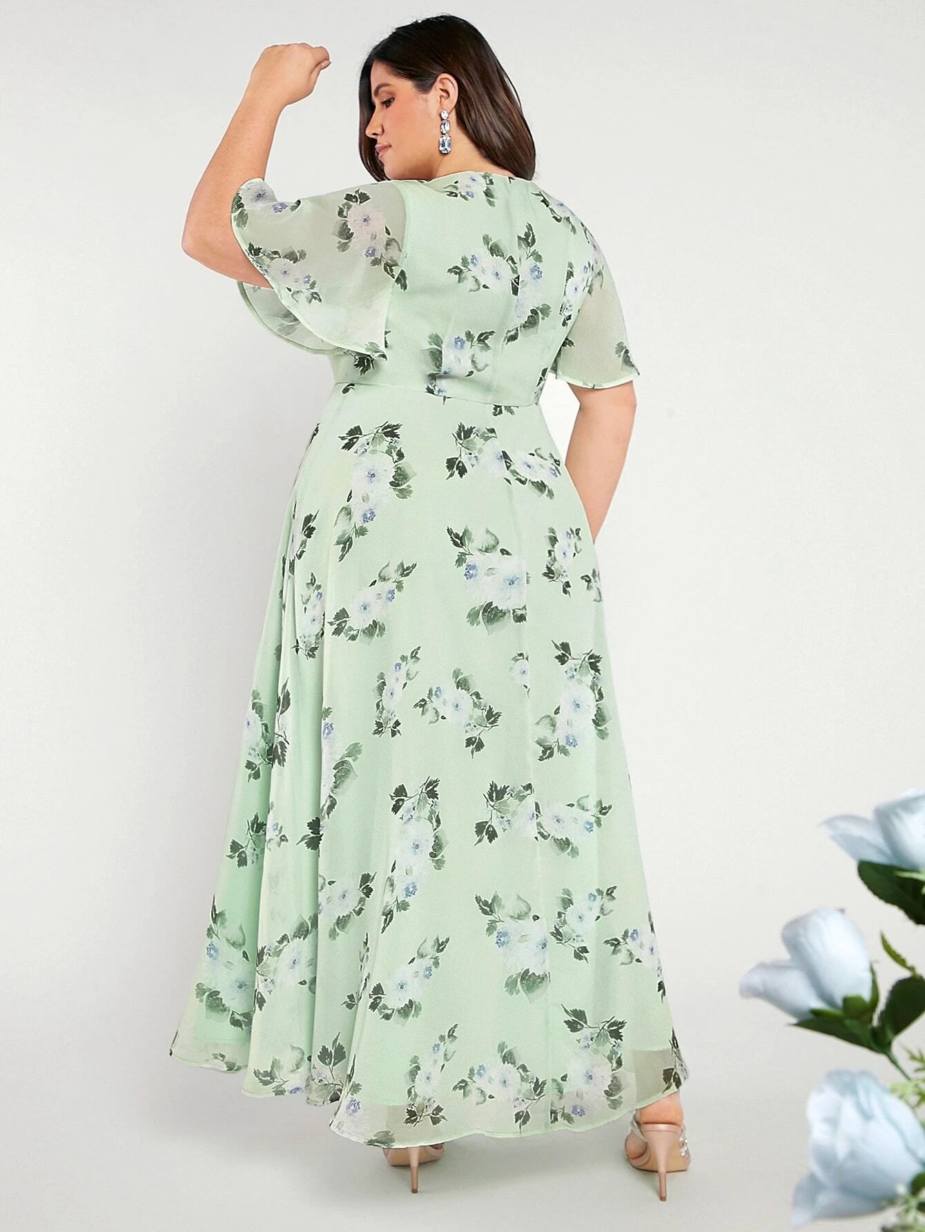 Virginia Maxi Dress - Green Floral