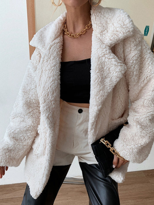 Florez Pocket Patched Fleece Coat