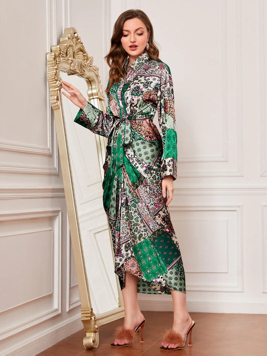 Aloisia Patchwork Print Dress