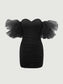 Lolita Off Shoulder Exaggerated Ruffle Mini Dress