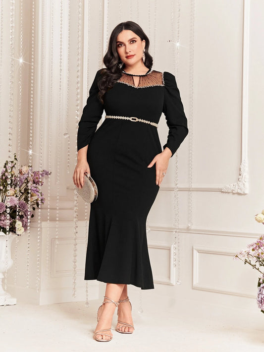 Fanny Puff Sleeve Dress - Black